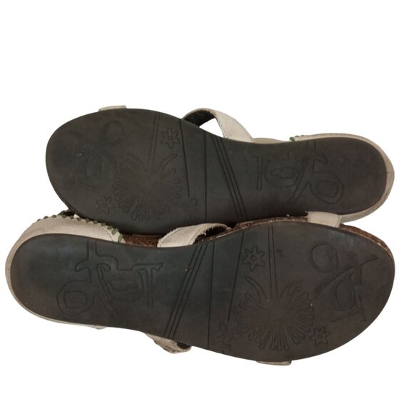 OTBT Soft White Leather Bohemian T Strap Sandals Size 8 - Picture 6 of 7